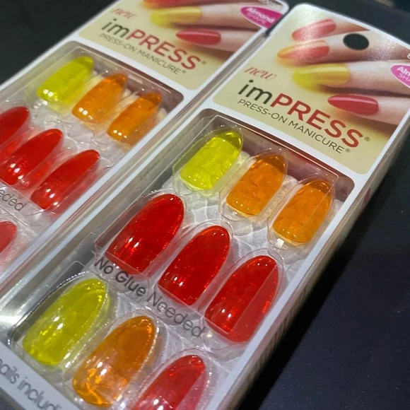 ImPress Press On Manicure Bundle Almond Shape Ultra Fit No Glue Needed - Picture 3 of 7